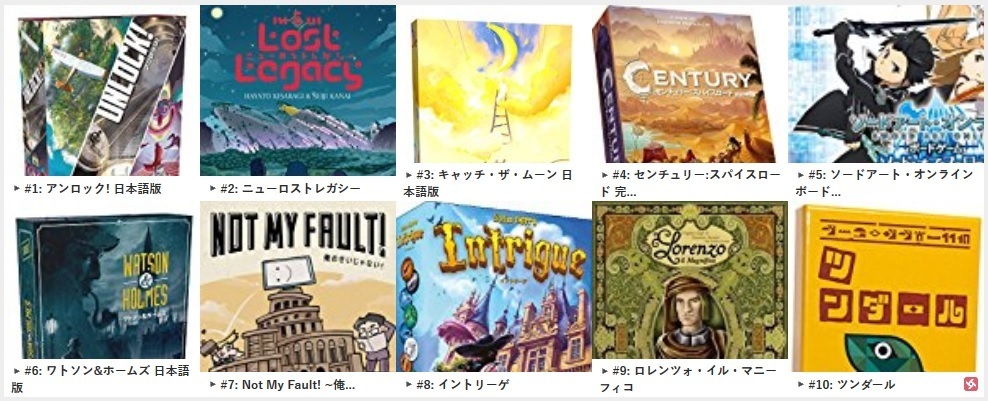 17年7月02日 日 Amazonランキング アンロック３連覇 ニューロストレガシー２位復帰 今日のｂｇｇ アナログゲーム ボードゲーム速報