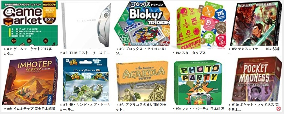 ランキング ゲムマカタログ首位返り咲き ブロックストライゴン３位へ フォト パーティベスト１０入り 17年4月7日 金 Amazonボードゲームランキング アナログゲーム ボードゲーム速報